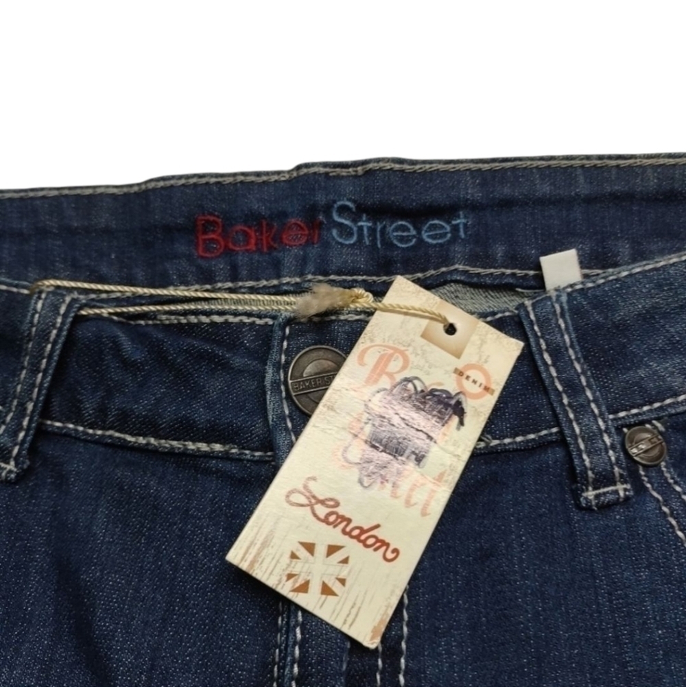 Baker Street Denim Women's Embroidered Ryinstone Embellished Jeans Size 13 NWT - Picture 9 of 11
